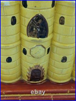 Rare Early Staffordshire Figure Castle Spill Vase (c. 1825) Restored