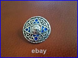 Rare Early Sterling Silver and Enamel Alexander Ritchie Iona Brooch