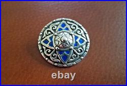 Rare Early Sterling Silver and Enamel Alexander Ritchie Iona Brooch