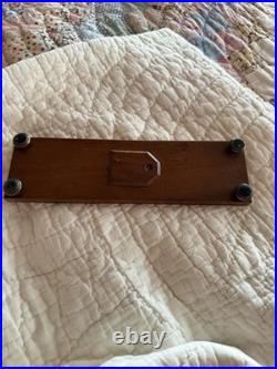 Rare Early Tunbridgeware Cribbage Board Brass Feet And Original Pieces. 10