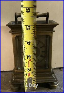 Rare Early Verge Fusee Carriage Mantel Table English French clock