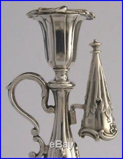 Rare Early Victorian Solid Silver Chamberstick Candlestick 1846 Antique