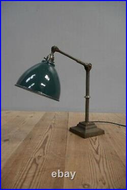 Rare Early Vintage Antique Dugdills Table Desk Lamp Light Industrial