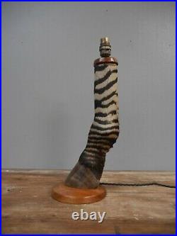 Rare Early Vintage Antique Taxidermy Zebra Table Desk Lamp Light Curio Animal