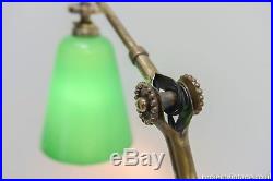 Rare Early Vintage Dugdills All Brass Construction, Daisy Head Joints Desk Lamp