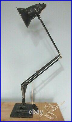 Rare Early Vintage Herbert Terry Anglepoise Lamp 3 Step Base -1227 Black