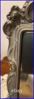 Rare Early WMF Rococo Revival Silver-Plated Cherub Toilet Mirror