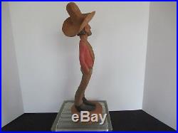Rare Early Woodcarved Cowboy - Harold Enlow