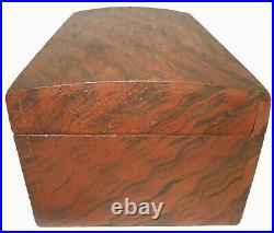 Rare Early-mid 19th C American Antique New England Primitive Red/blk Pntd Wd Box
