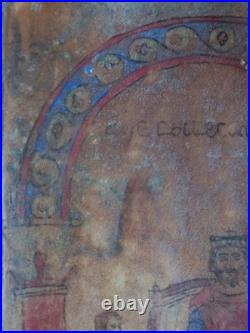 Rare Early to High Medieval Illuminated Vellum Manuscript Book Cover