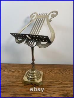 Rare Exquisite Antique Early 19th Brass Piano Top Soloists Music Stand Violin