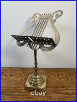 Rare Exquisite Antique Early 19th Brass Piano Top Soloists Music Stand Violin