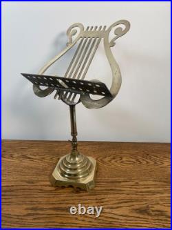 Rare Exquisite Antique Early 19th Brass Piano Top Soloists Music Stand Violin
