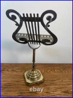Rare Exquisite Antique Early 19th Brass Piano Top Soloists Music Stand Violin