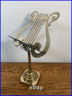 Rare Exquisite Antique Early 19th Brass Piano Top Soloists Music Stand Violin