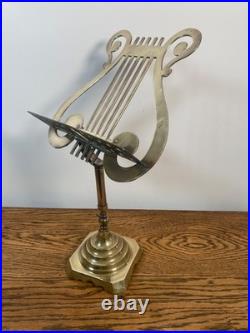 Rare Exquisite Antique Early 19th Brass Piano Top Soloists Music Stand Violin
