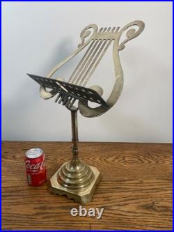 Rare Exquisite Antique Early 19th Brass Piano Top Soloists Music Stand Violin