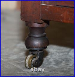 Rare Fine Antique Early Victorian Military Campaign Writing Slope Davenport Desk