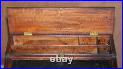 Rare Fine Antique Early Victorian Military Campaign Writing Slope Davenport Desk