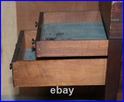 Rare Fine Antique Early Victorian Military Campaign Writing Slope Davenport Desk