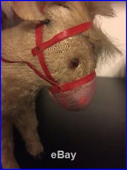 Rare Germany Mache Composition Santa Claus Antique 1930 Donkey Toy Windup Early