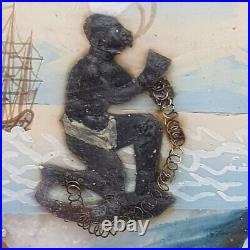 Rare Gouache Painting Abolition Of Slavery Britannia Set Us Free Antique c1820 Rare Gouache Painting Abolition Of Slavery Britannia Set Us Free Antique c1820