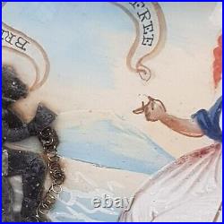 Rare Gouache Painting Abolition Of Slavery Britannia Set Us Free Antique c1820 Rare Gouache Painting Abolition Of Slavery Britannia Set Us Free Antique c1820