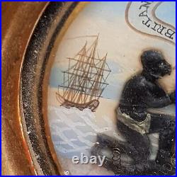 Rare Gouache Painting Abolition Of Slavery Britannia Set Us Free Antique c1820 Rare Gouache Painting Abolition Of Slavery Britannia Set Us Free Antique c1820