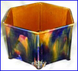 Rare & Handsome Antique Art Deco Wardle Art Pottery Hexangonal Planter, 1924 Rare & Handsome Antique Art Deco Wardle Art Pottery Hexangonal Planter, 1924