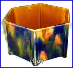 Rare & Handsome Antique Art Deco Wardle Art Pottery Hexangonal Planter, 1924 Rare & Handsome Antique Art Deco Wardle Art Pottery Hexangonal Planter, 1924