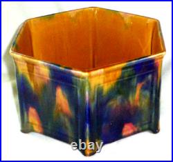 Rare & Handsome Antique Art Deco Wardle Art Pottery Hexangonal Planter, 1924 Rare & Handsome Antique Art Deco Wardle Art Pottery Hexangonal Planter, 1924