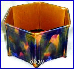 Rare & Handsome Antique Art Deco Wardle Art Pottery Hexangonal Planter, 1924 Rare & Handsome Antique Art Deco Wardle Art Pottery Hexangonal Planter, 1924