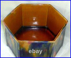 Rare & Handsome Antique Art Deco Wardle Art Pottery Hexangonal Planter, 1924 Rare & Handsome Antique Art Deco Wardle Art Pottery Hexangonal Planter, 1924