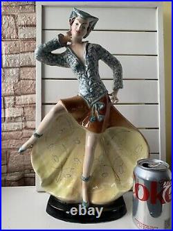 Rare Huge Art Deco Walter Goldscheider Myott Model of a Dancer Figurine 15