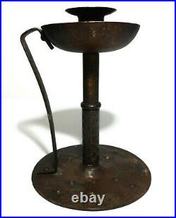 Rare Hugo Berger For Goberg /germany Arts & Crafts Early 20th C Iron Candlestick