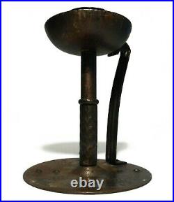 Rare Hugo Berger For Goberg /germany Arts & Crafts Early 20th C Iron Candlestick