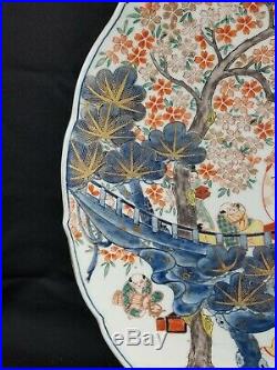 Rare Japanese Imari Charger Late Edo Early Meiji 19th Century 16 Porcelain