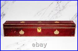 Rare King George V Antique Leather Despatch Document Box Royal