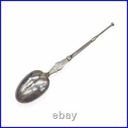 Rare Large 25 cm Sterling Silver Coronation Anointing Spoon 1902
