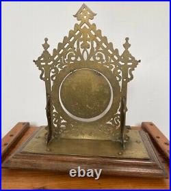 Rare Large Antique Early 19th C Oriental Gothic Pagoda Brass Dinner Table Gong
