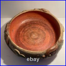 Rare Large Compton Art Pottery Dolphin Fruit Bowl Antique Arts & Crafts c1920's