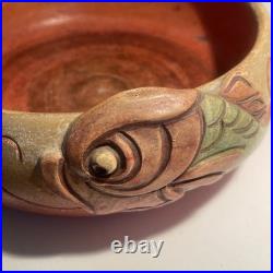 Rare Large Compton Art Pottery Dolphin Fruit Bowl Antique Arts & Crafts c1920's