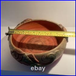 Rare Large Compton Art Pottery Dolphin Fruit Bowl Antique Arts & Crafts c1920's