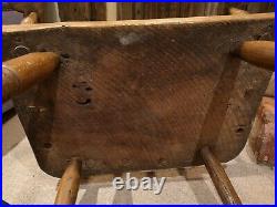 Rare & Large Early 19th Century Stick Back, Hedge Chair Antique Folk Art