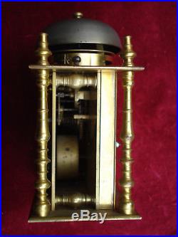 Rare Large Size Early 19th C Gilt Brass Japanese Bracket Clock Makura Dokei