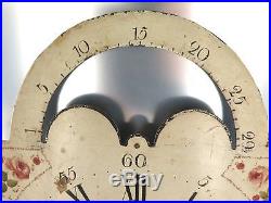 Rare Late 1700s / Early 1800s Rolling Moon Grandfather / Longcase Enamel Dial