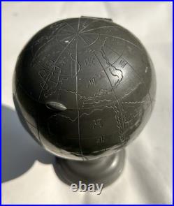 Rare Lon Kee Swatow Antique Chinese Globe Pewter Tea Caddy Early 20th Century