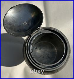 Rare Lon Kee Swatow Antique Chinese Globe Pewter Tea Caddy Early 20th Century