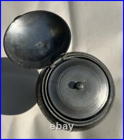 Rare Lon Kee Swatow Antique Chinese Globe Pewter Tea Caddy Early 20th Century