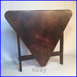 Rare Midcentury Danish Rosewood Folding Side Table By Illum Wikkelso / Silkeborg